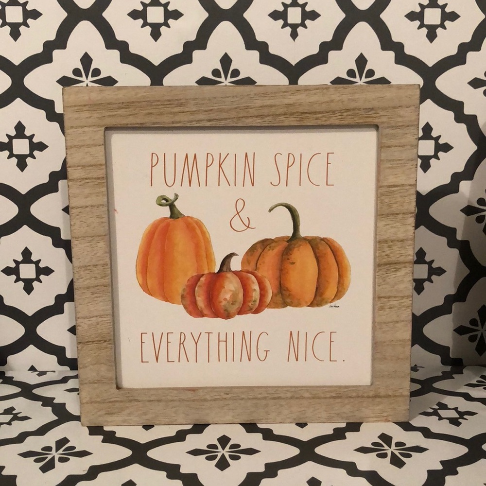 Rae Dunn Pumpkin Spice & Everything Nice Wall Art